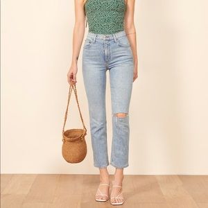 Liza High Rise Straight Cropped Jeans Reformation